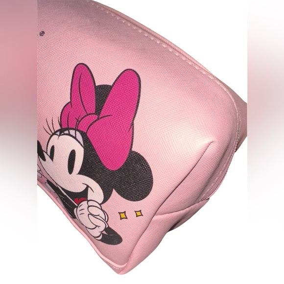 Disney Pink Mickey Mouse Thick Cosmetic Large  Bag. NWT - Picture 2 of 4